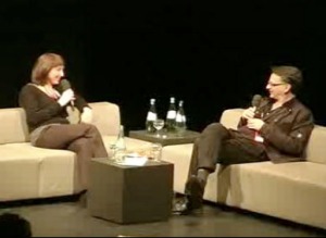 Nicola Triscott and Andy Cameron in Transmediale's Long Conversation